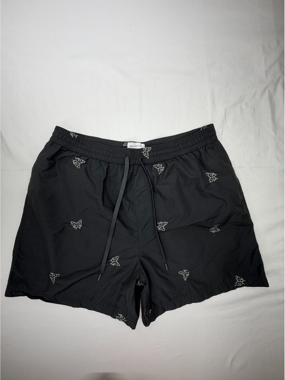 Urban Outfitters Men's Board Shorts High Rise Drawstring Butterfly Size XL Gray